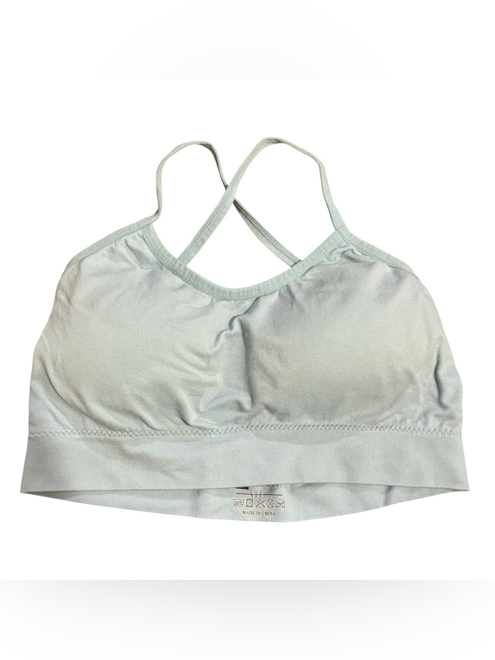 Light Blue Cross-Back Sports Bra